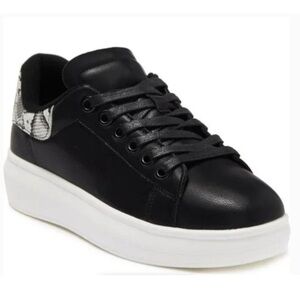 Seven7 Womens Sz 9 l Blk Snake White Sole Casual Shoes Miki Sneaker